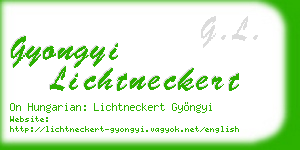 gyongyi lichtneckert business card
